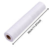 Roll of white self-adhesive wood grain cabinet and furniture refacing film measuring 30cm or 11.81 inches.