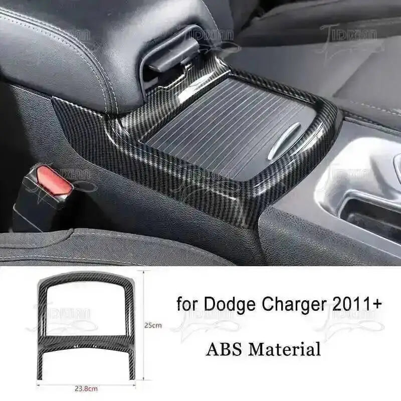 Carbon fiber interior trim kit for Dodge Charger featuring ABS material