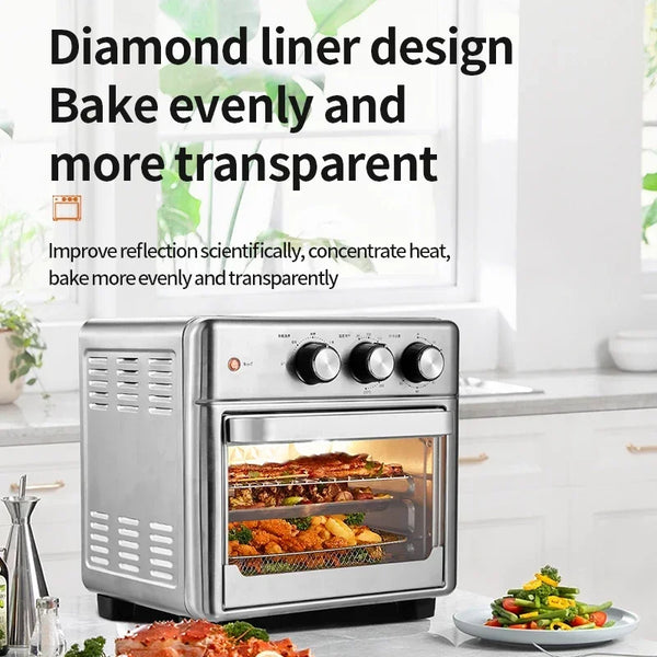 26L Large-Capacity Electric Air Fryer Oven with Viewing Window