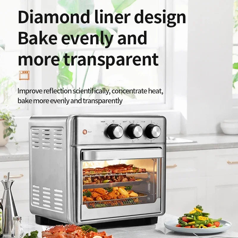 26L Large-Capacity Electric Air Fryer Oven with Viewing Window