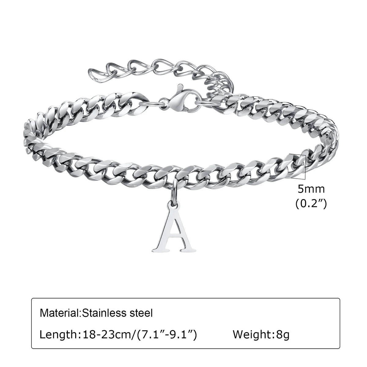 Personalisierte Initial-Kettenarmband