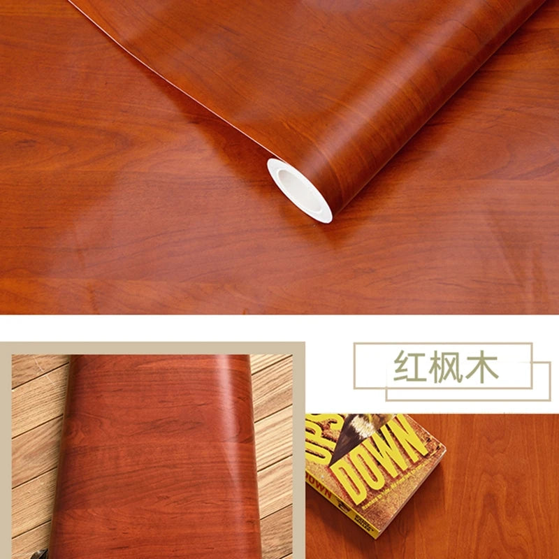 Realistic Wood Grain Self-Adhesive Wall Decals