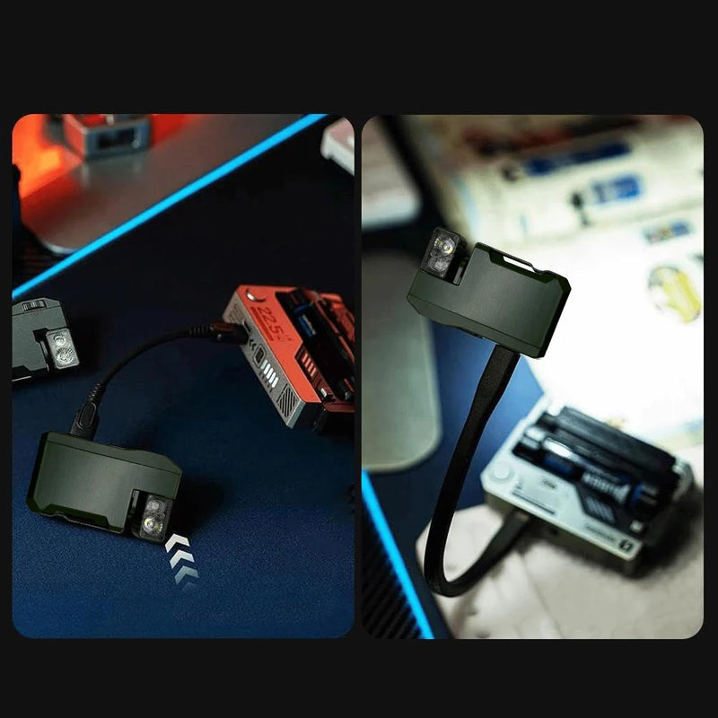 Compact Rechargeable EDC Flashlight with Rotatable Head