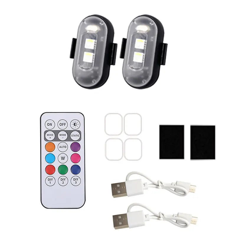 Wireless RGB LED Warning Light with Remote Control