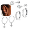 Moon-Shaped Stainless Steel Flatback Earrings