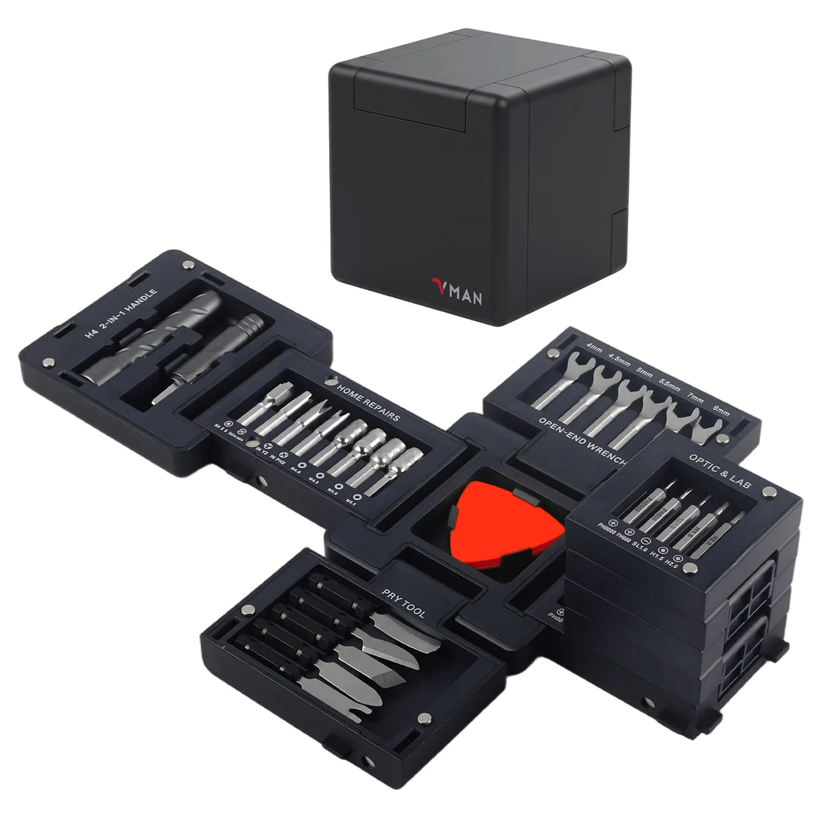 55-in-1 Magnetic Screwdriver Set with Foldable Storage Case