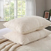 Quilted Cotton Pillow Cover Set with Embroidered Detail – Hypoallergenic 50x70 cm
