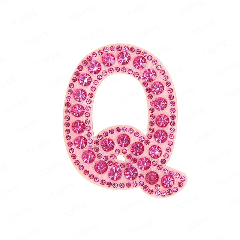 Pearl Rhinestone Letter Patches – Iron-On 3D DIY Embellishments