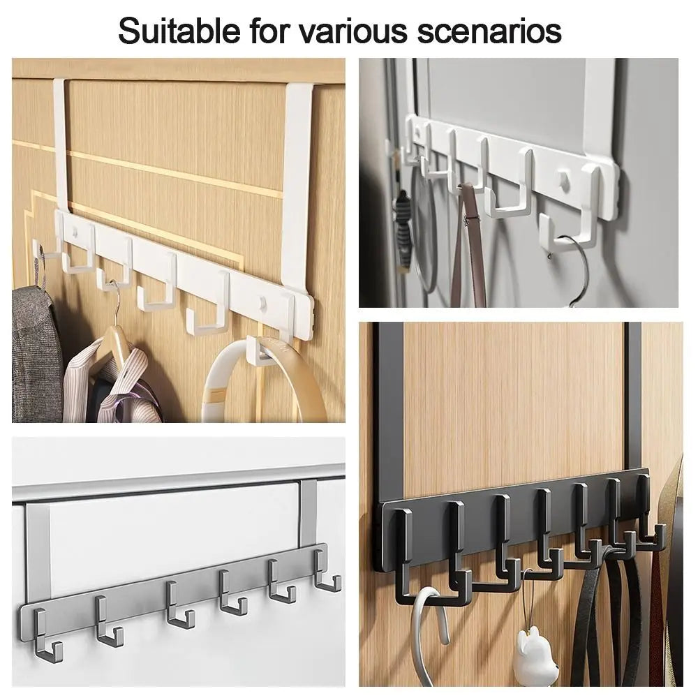 Over-the-Door 6-Hook Organizer Rack