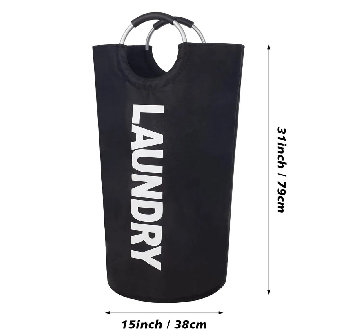 Collapsible Laundry Hamper with Padded Handles