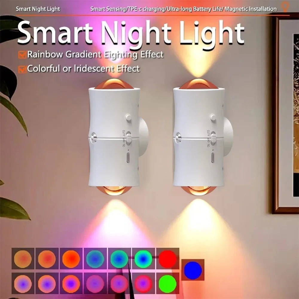 Rechargeable Motion Sensor LED Night Light with 7 Color Modes