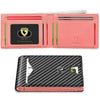 Slim RFID Blocking Leather Card Holder Wallet with Geometric Pattern