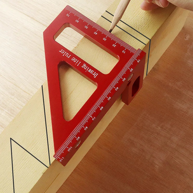 Precision Aluminum Alloy Miter Square with Protractor for Woodworking