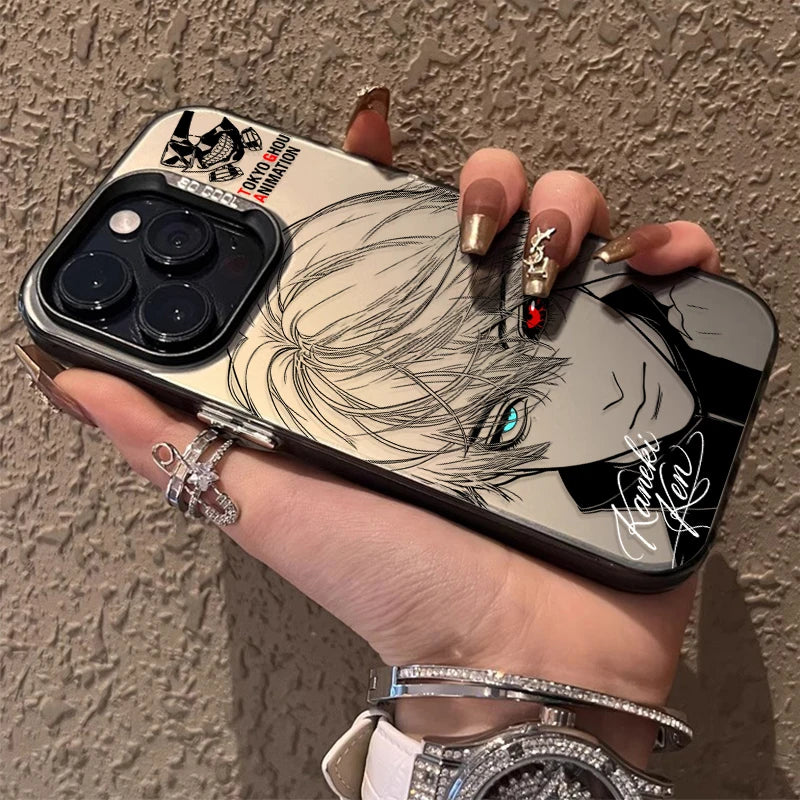 كفر هاتف صلب بتصميم كين كانكي من أنمي Tokyo Ghoul