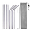 Reusable Stainless Steel Drinking Straws with Cleaning Brush
