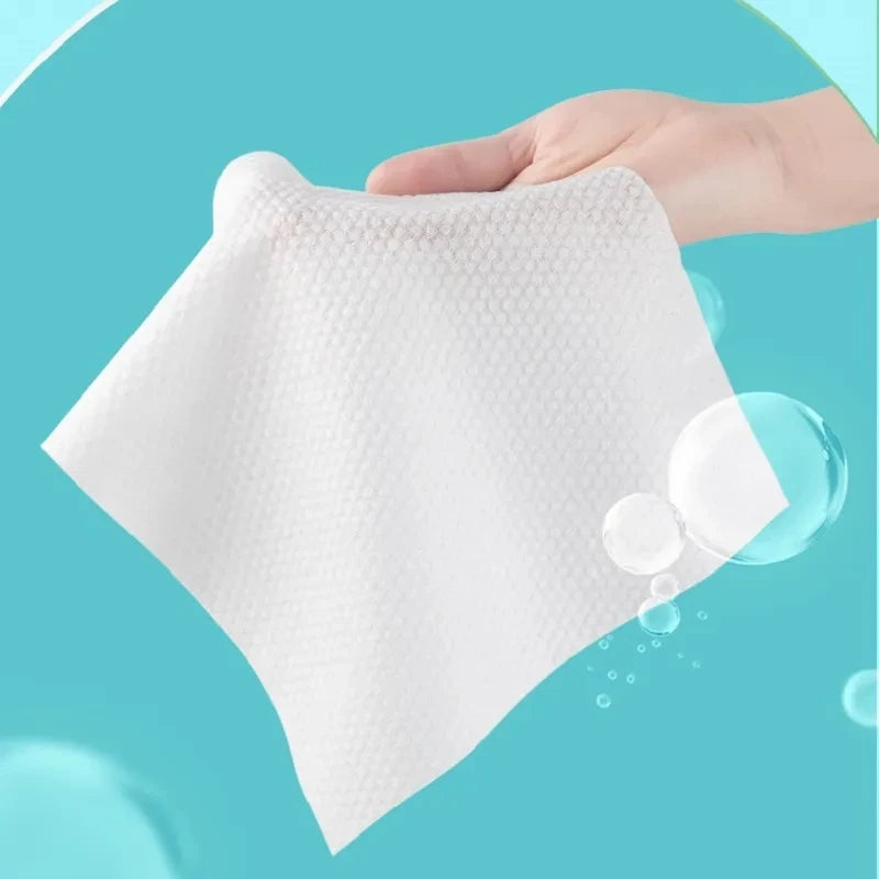100% Cotton Disposable Face Towels – Soft & Thick Cleansing Wipes for Skincare