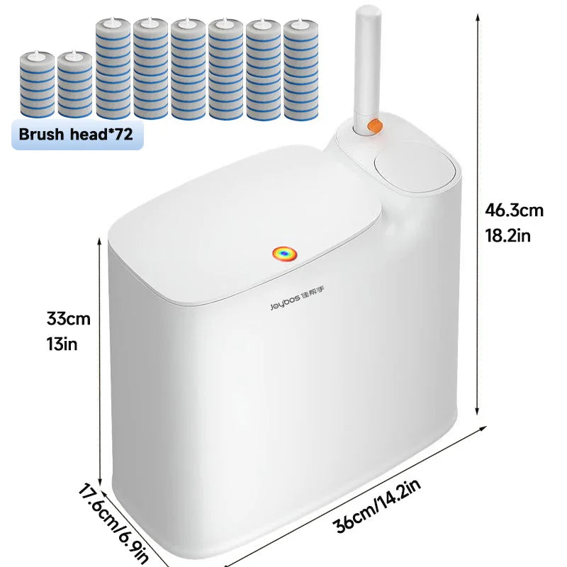 Slim 2-in-1 Bathroom Trash Can with Toilet Brush Holder