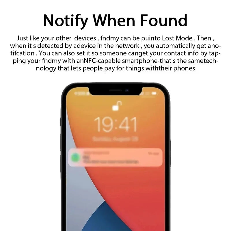 Smart Bluetooth Tracker for iOS Find My Network