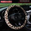 Leopard Print Faux Fur Steering Wheel Cover