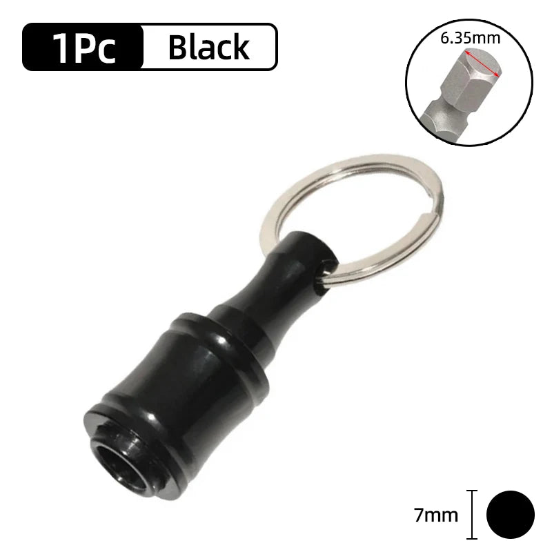 1/4" Hex Quick-Change Screwdriver Bit Holder with Keychain