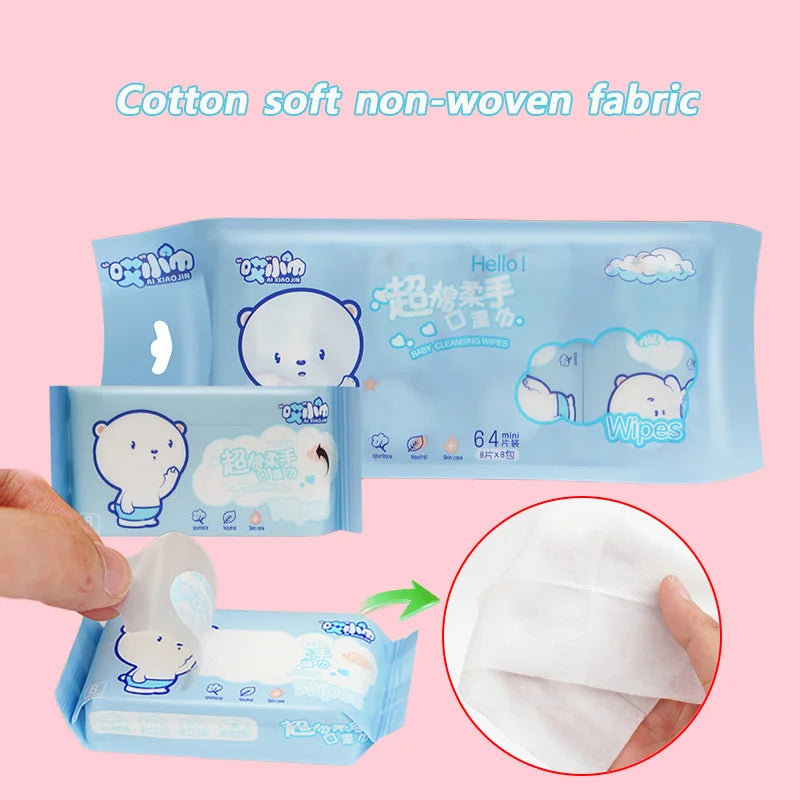 Mini Disposable Hand & Mouth Wipes - Portable Travel Pack