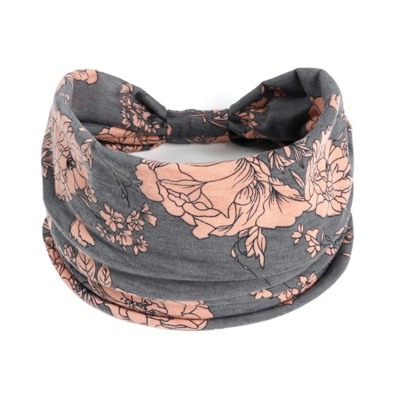 Bandeau Vintage à Motif Imprimé