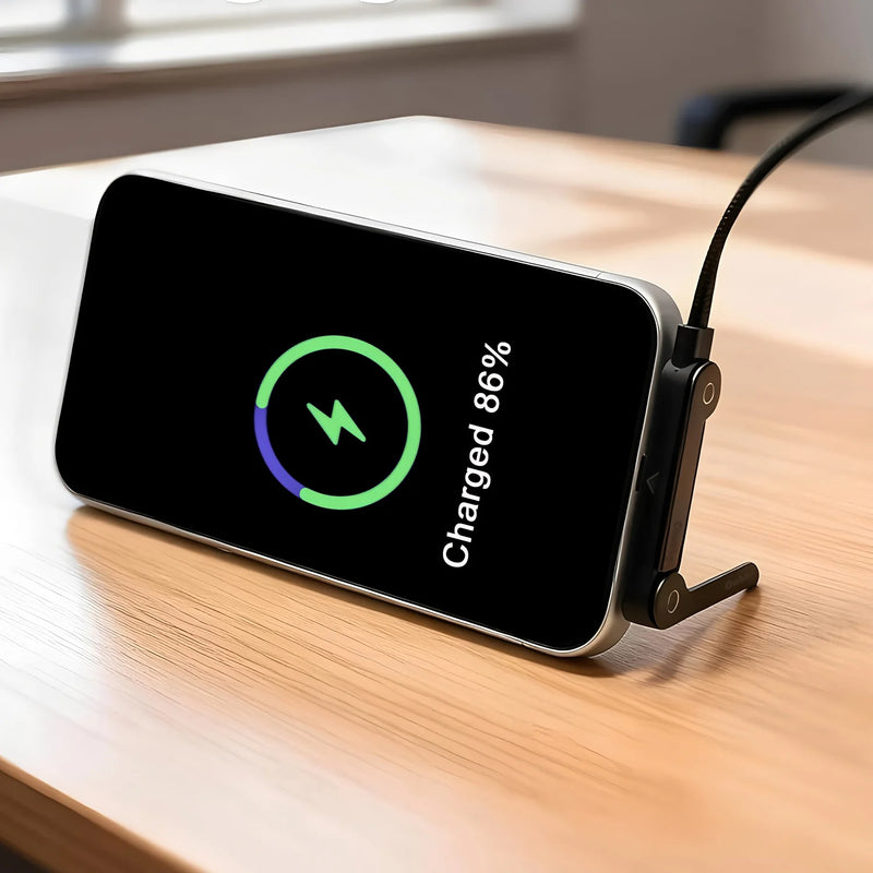 Foldable 2-in-1 USB-C Phone Holder & Charging Cable