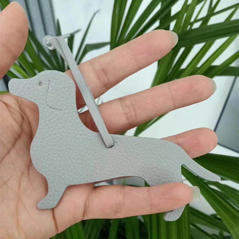PU Leather Dachshund & Bulldog Keychain