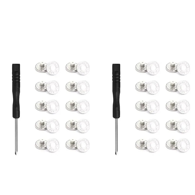 Jeans Button Repair Kit with Tool (17mm)
