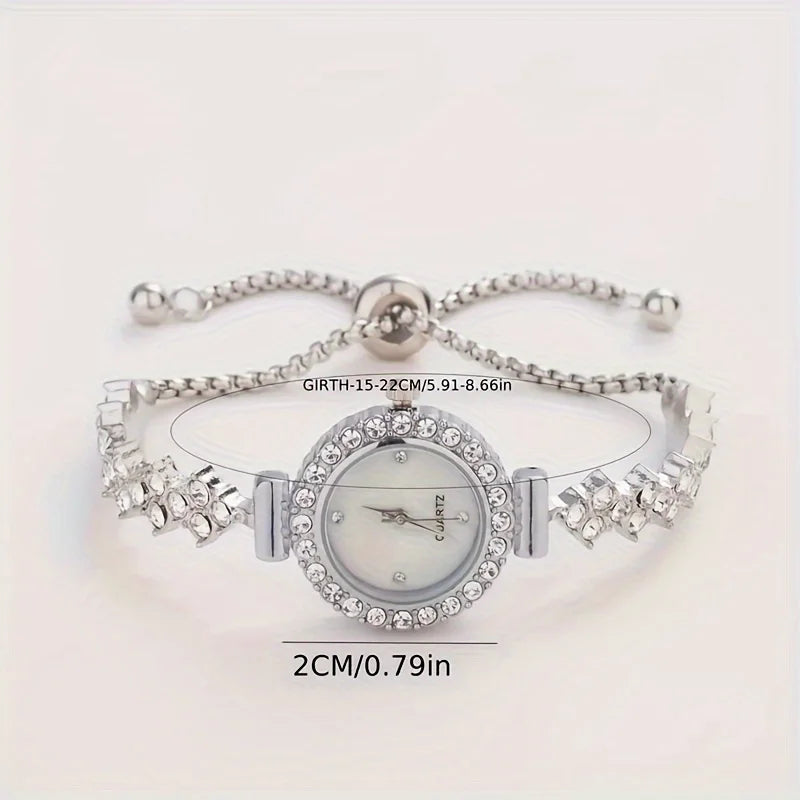 Elegante Quarzuhr mit Gold-Strassarmband