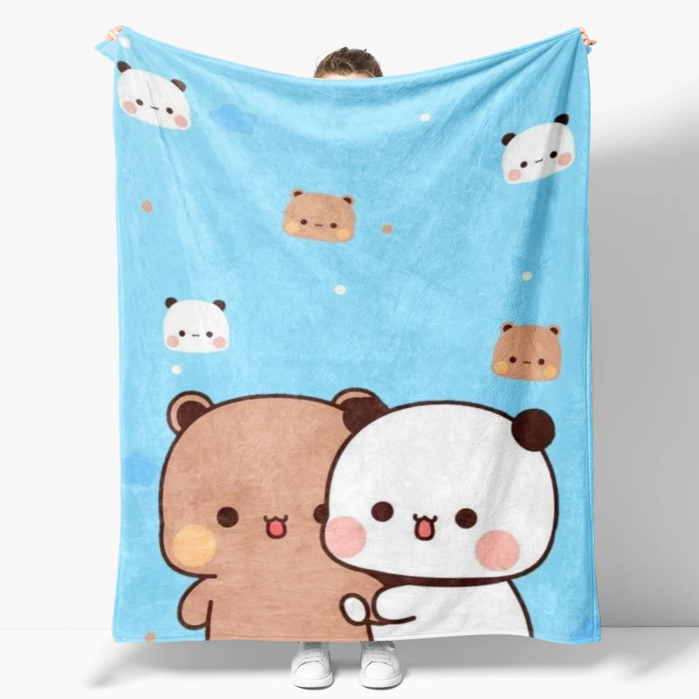 Cozy Cartoon Flannel Throw Blanket for Kids and Sofa