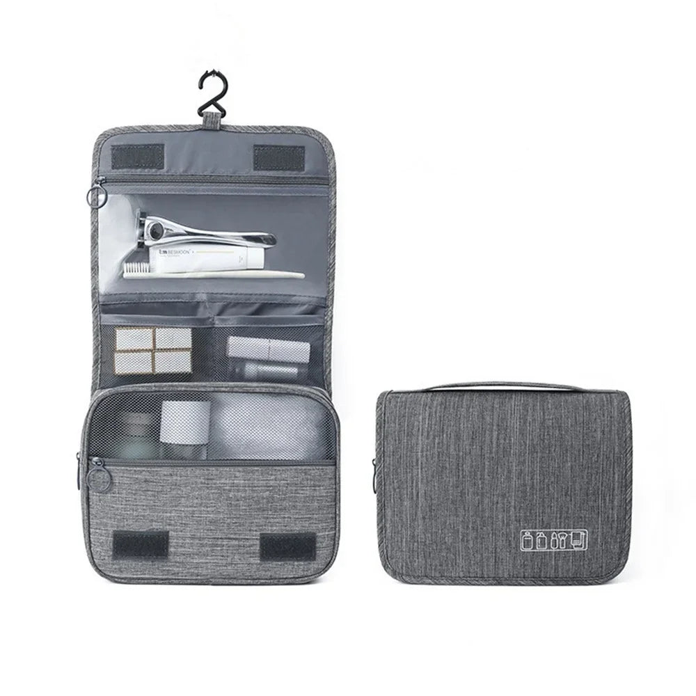 Hanging Toiletry Bag with Waterproof Oxford Fabric and Large Capacity