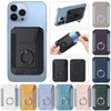 Slim Magnetic Wallet Case with Ring Stand