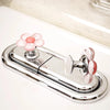Floral Toilet Flush Button – Manicure-Friendly and Easy to Use