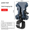 Self-Locking Drill Holder with Quick-Release Belt Clip