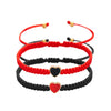 Matching Love Heart Beaded Bracelets for Couples