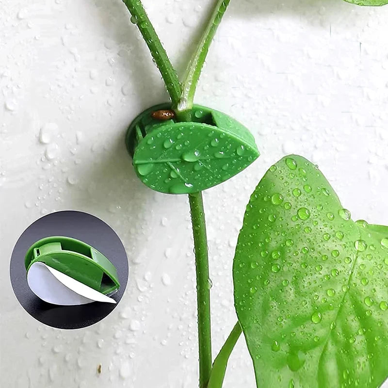 Self-Adhesive Leaf-Shaped Plant Climbing Clips