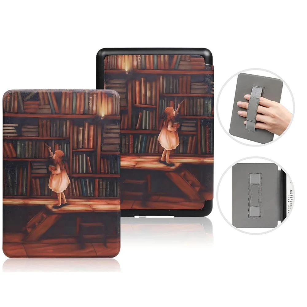 Premium Leather Case for Kindle Paperwhite (2024) with Hand Strap & Auto Sleep/Wake