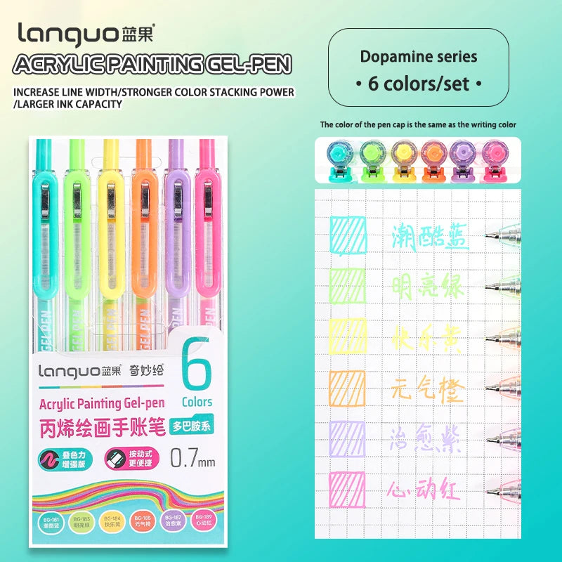 Vibrant Acrylic Gel Pens Set for Art & Writing
