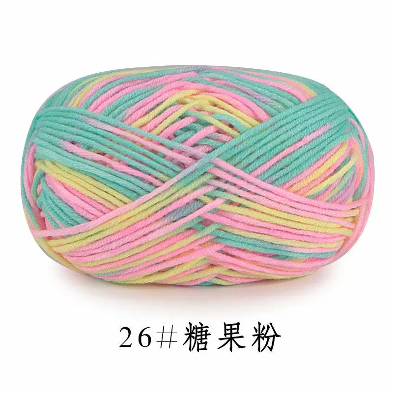 Section-Dyed Milk Cotton Yarn for Knitting and Crochet