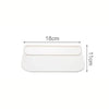 A white foldable no-drill wall shelf measuring 18cm long and 11cm high.