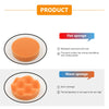 A set of flat and wave polishing sponges used for paint scratch removal.