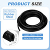 Black rubber steel flexible trim in a coil with an 8mm cross-section and 6 meter length.