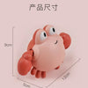 A pink cartoon turtle product figure shown from above and side view.