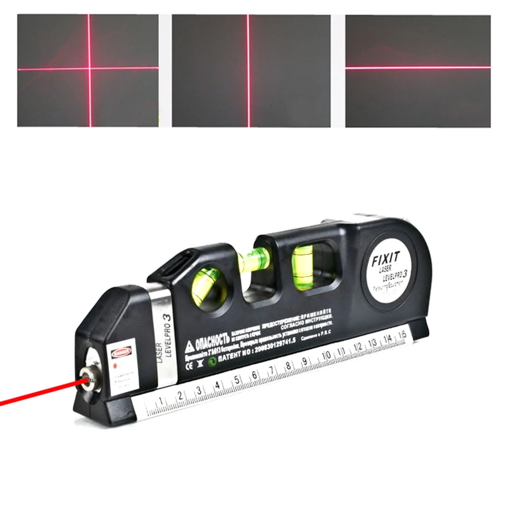 Multipurpose Laser Level with Measuring Tape & Rulers