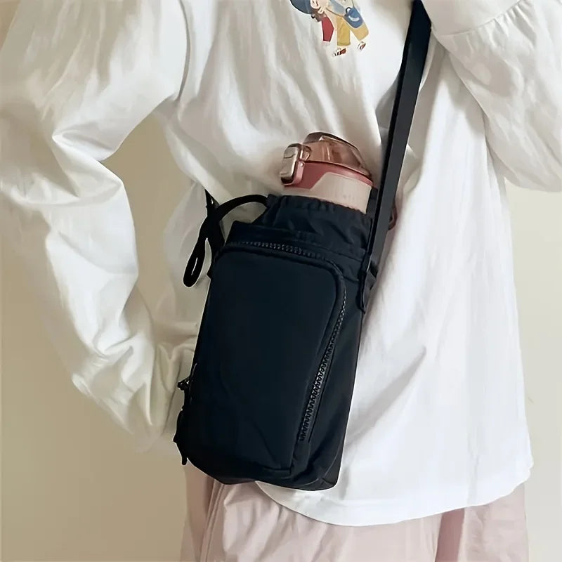 Portable Water Bottle Carrier Bag with Phone Pocket