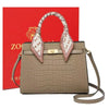 Elegant Genuine Leather Shoulder Bag for Women with Top Handle