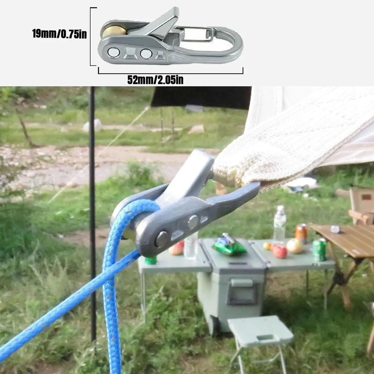 Heavy-Duty Rope Tensioner with Retractable Tie-Down