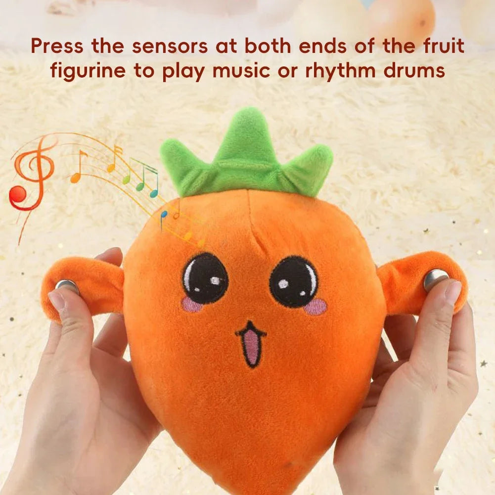 Interactive Musical Fruit Plush Toys with Touch-Activated Sounds
