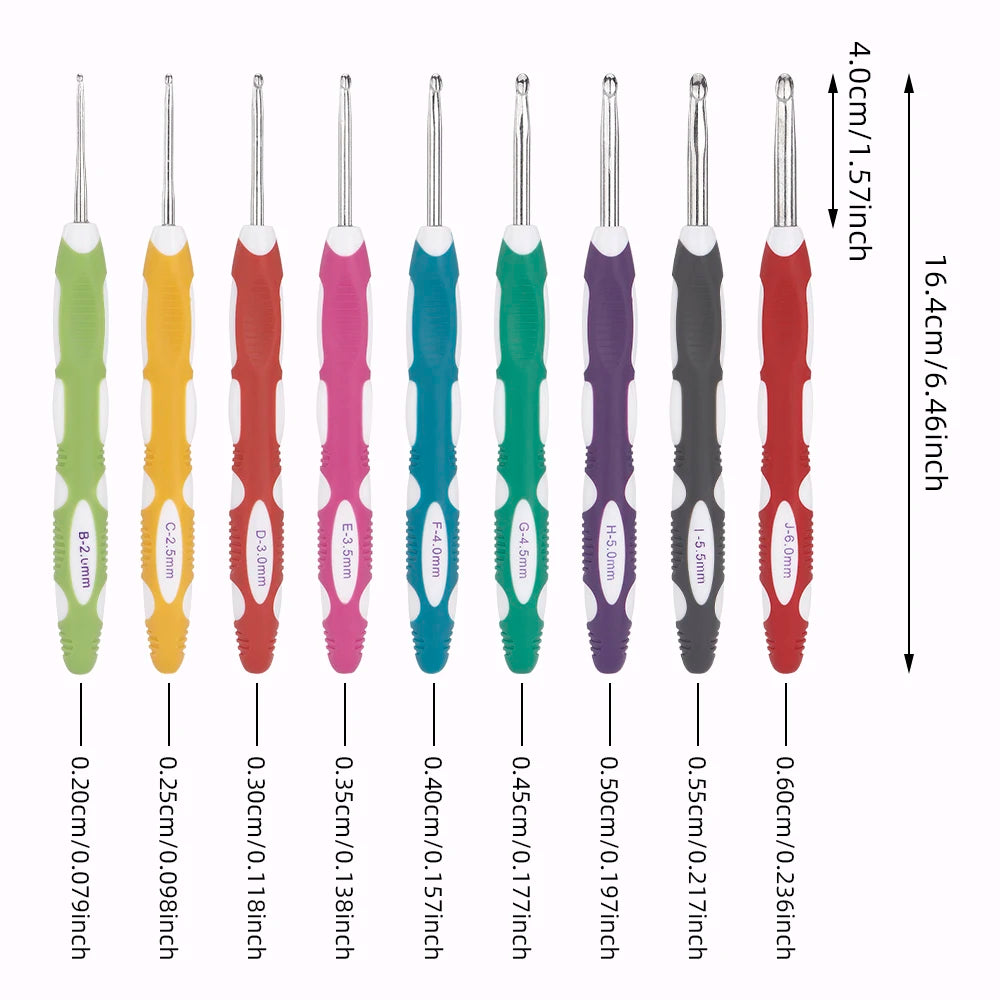 Ergonomic Crochet Hook Set for Knitting & Yarn Crafts